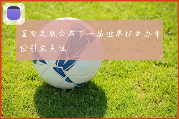 国际足联公布下一届世界杯举办年份引发关注